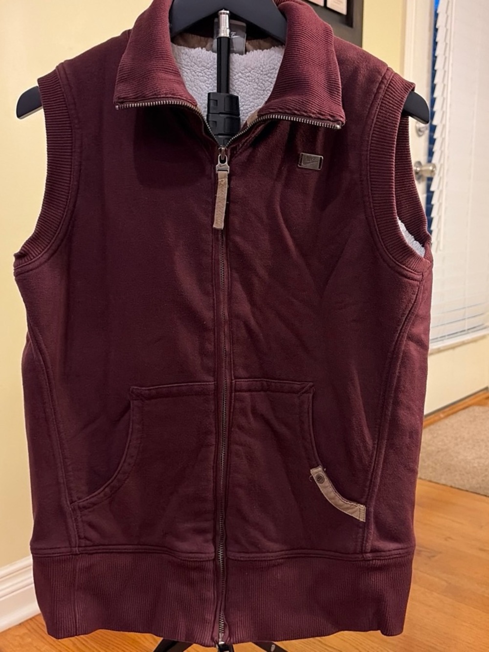 Nike Women’s Burgundy Sleeveless Zip Vest